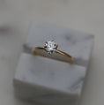 Load image into Gallery viewer, 0.75 CT Round Lab-Grown Diamond Solitaire Engagement Ring in Gold Elegance
