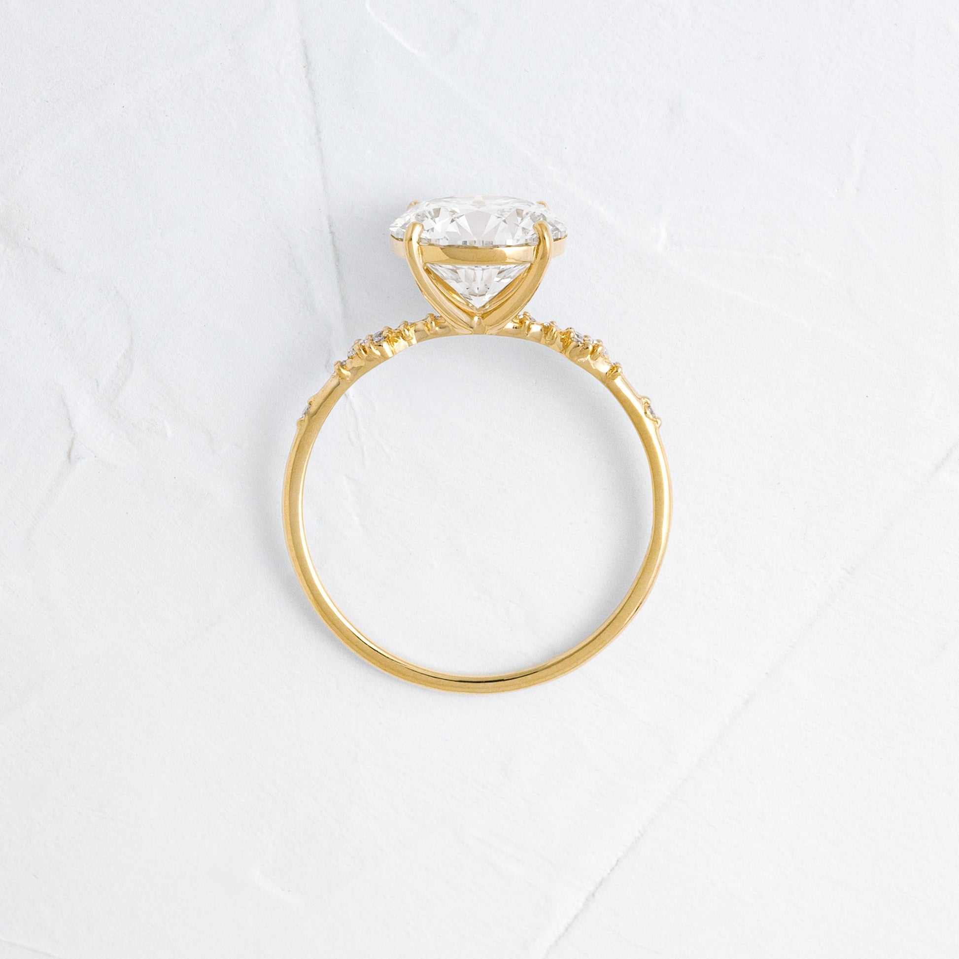 Cluster & Dainty Pave-Round Lab Grown Diamond Engagement Ring
