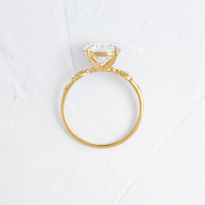 Cluster & Dainty Pave-Round Lab Grown Diamond Engagement Ring