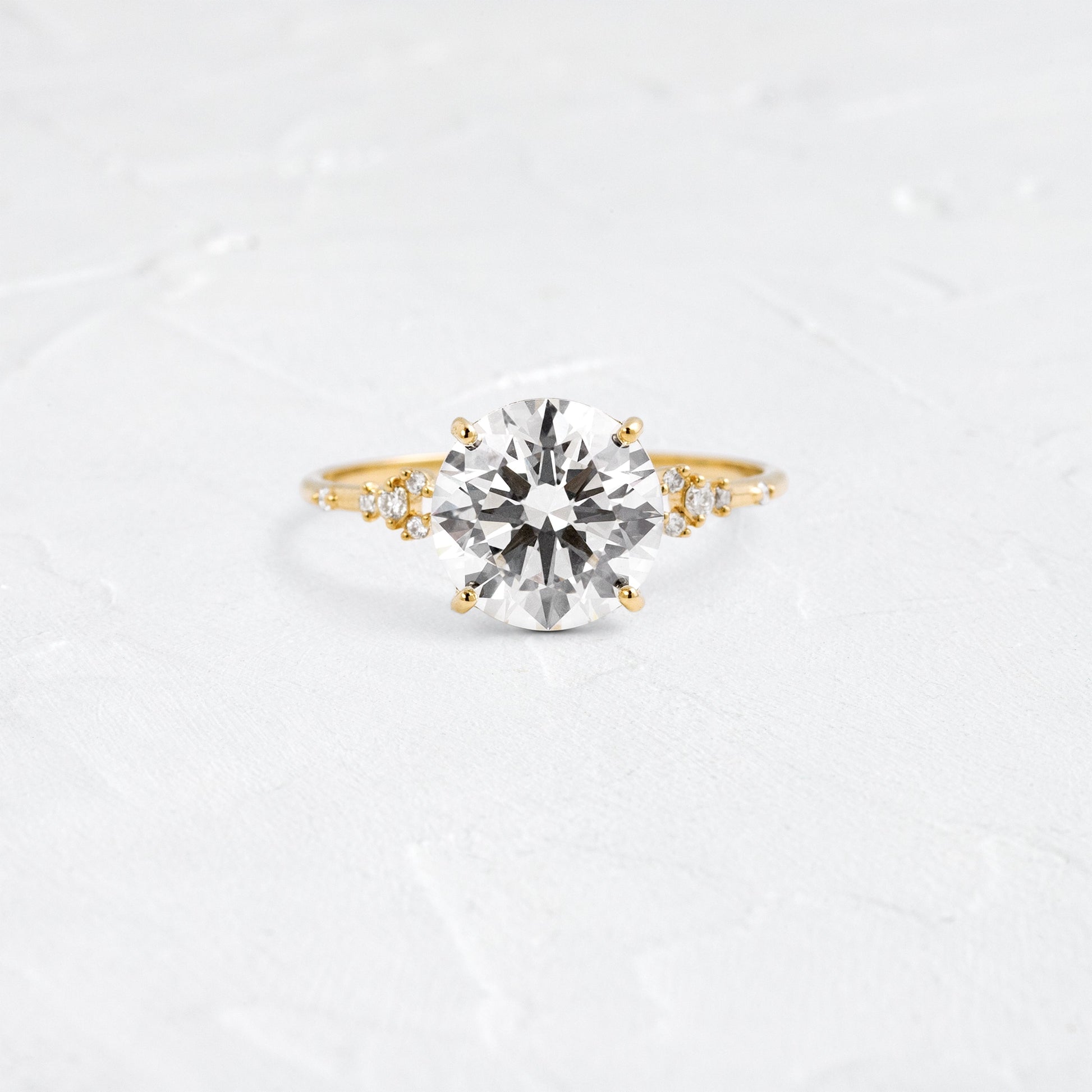 Cluster & Dainty Pave-Round Lab Grown Diamond Engagement Ring