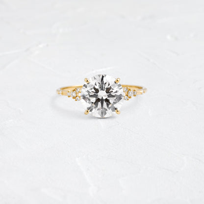 Cluster & Dainty Pave-Round Lab Grown Diamond Engagement Ring