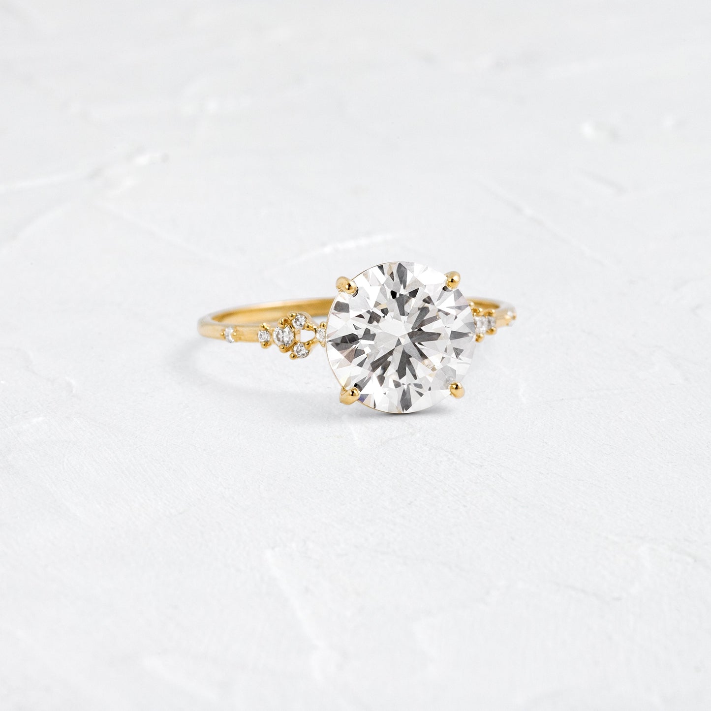Cluster & Dainty Pave-Round Lab Grown Diamond Engagement Ring