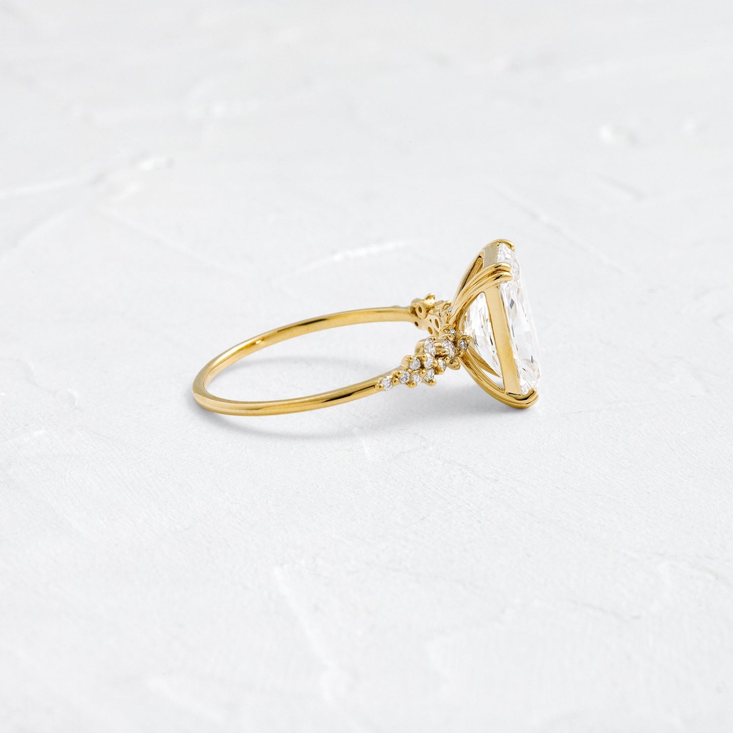 Cluster & Double Prong-Radiant Lab Grown Diamond Engagement Ring