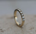 Load image into Gallery viewer, 1.10 TCW Round Lab-Grown Diamond Half Eternity Gold Band
