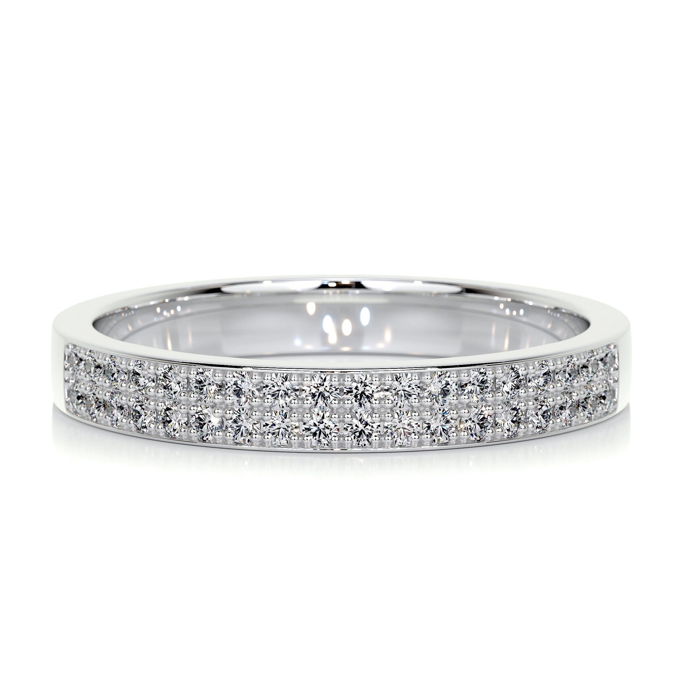 0.2ct Round EF- VVS Diamond Half Eternity Wedding Band