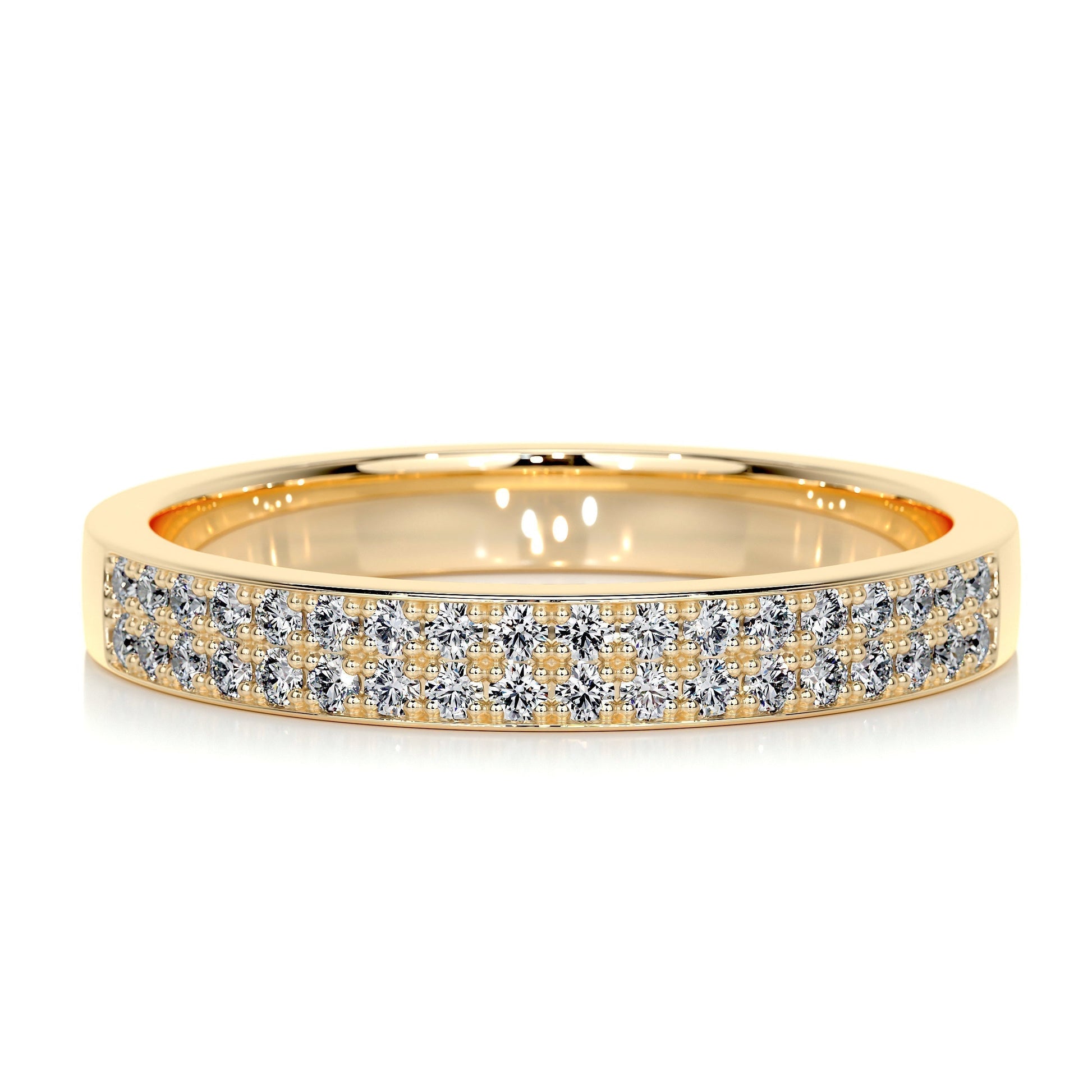 0.2 CT Round Half Eternity CVD EF/VVS Diamond Wedding Band 5
