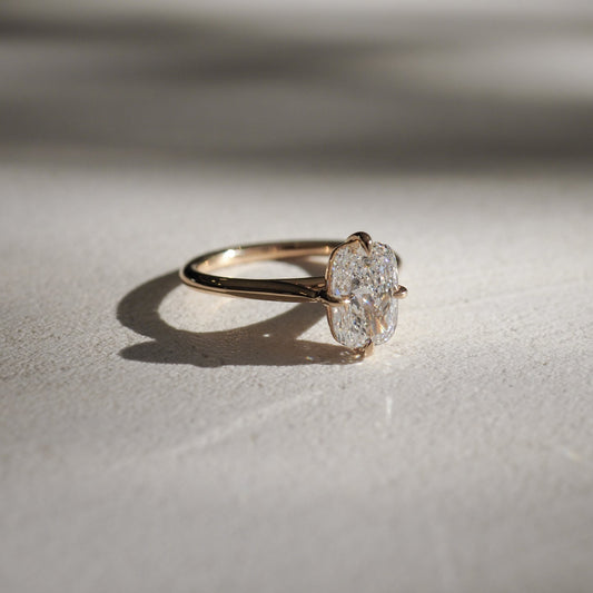 Stunning 1 CT Cushion Moissanite Engagement Ring with Solitaire Design 2