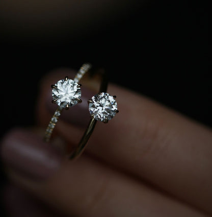 Eternal Elegance: 0.70 CT Round Lab-Grown Diamond Pave Engagement Ring 5