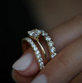 Load image into Gallery viewer, 1.10 TCW Round Lab-Grown Diamond Half Eternity Gold Band
