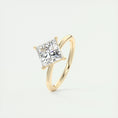 Load image into Gallery viewer, 2.0 CT Princess Cut Lab Grown Diamond East West Solitaire Engagement Ring
