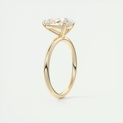 2.0 CT Pear-Shaped Lab Grown Diamond Solitaire Engagement Ring 13