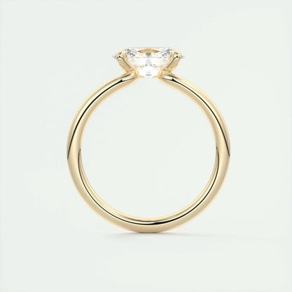 1.5 CT Oval Solitaire CVD F/VS1 Diamond Engagement Ring 14