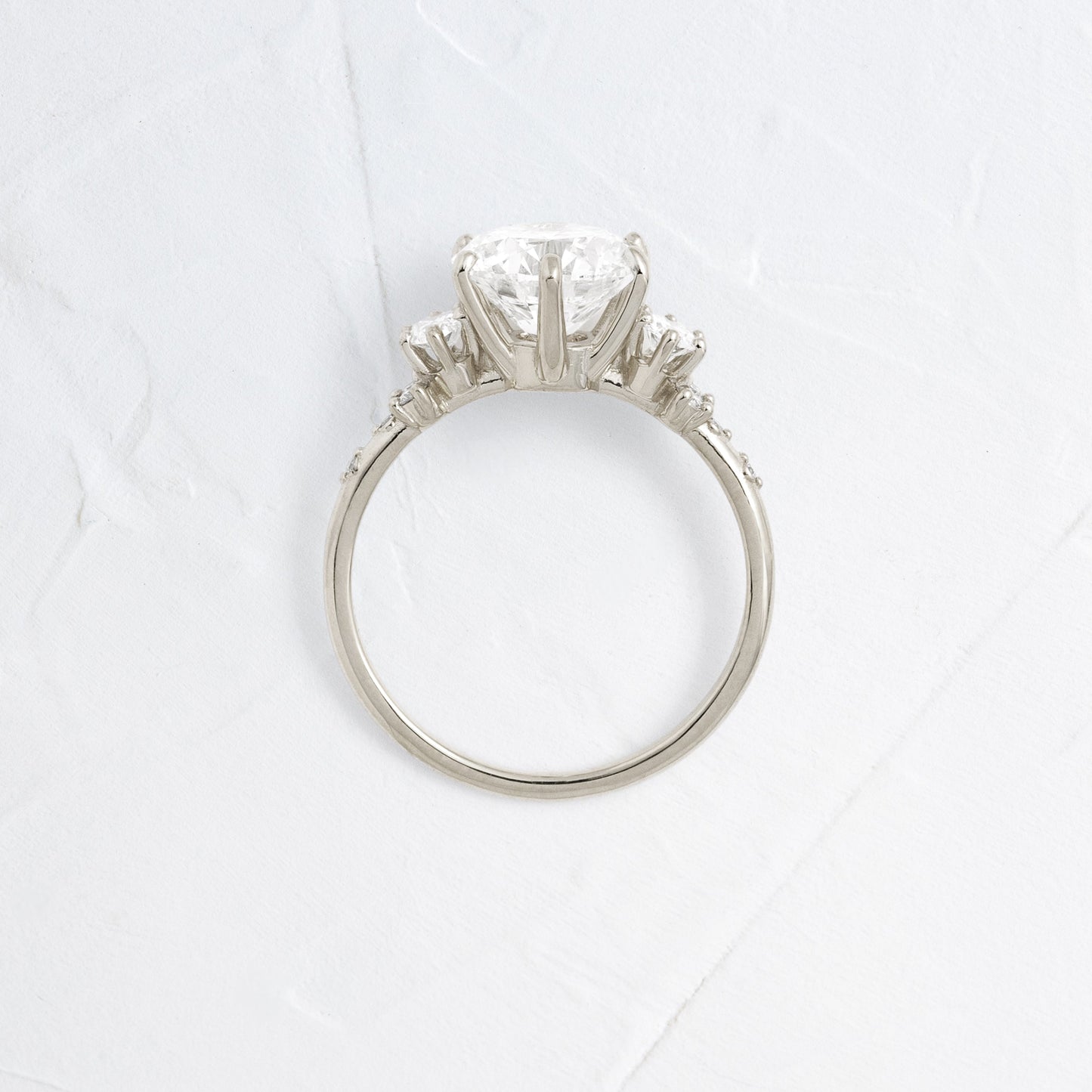 Cluster-Round Lab Grown Diamond Engagement Ring