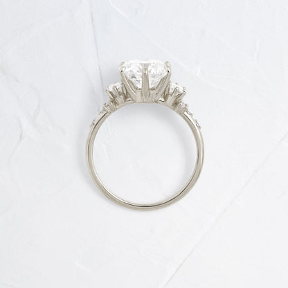 Cluster-Round Lab Grown Diamond Engagement Ring