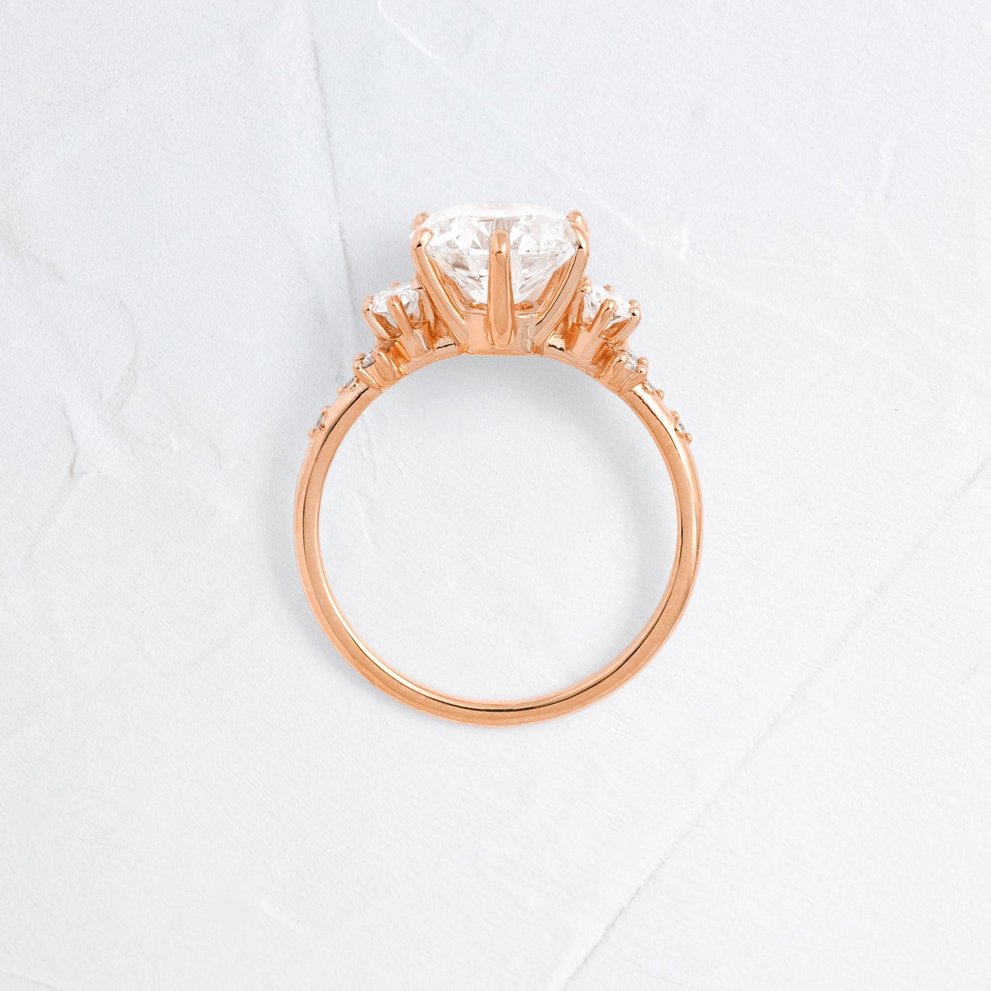 Cluster-Round Lab Grown Diamond Engagement Ring