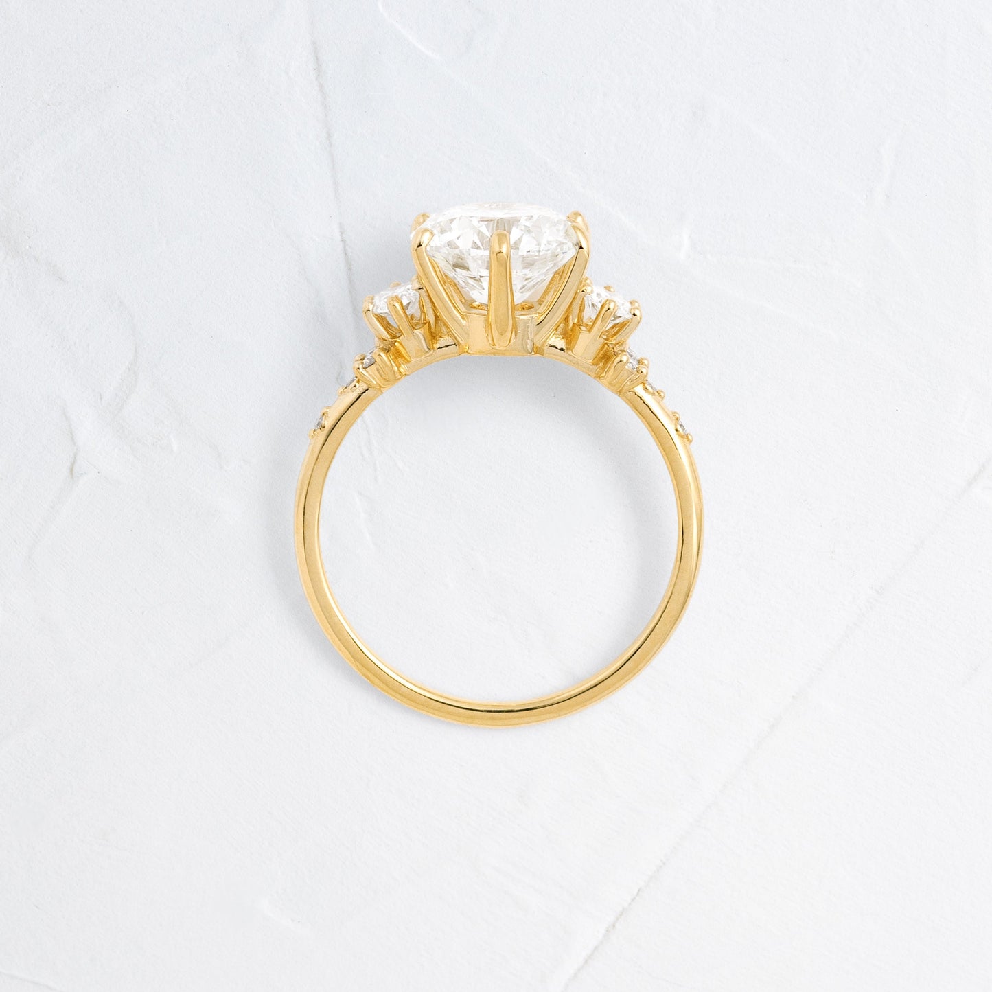 Cluster-Round Lab Grown Diamond Engagement Ring