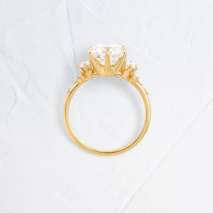 Cluster-Round Lab Grown Diamond Engagement Ring