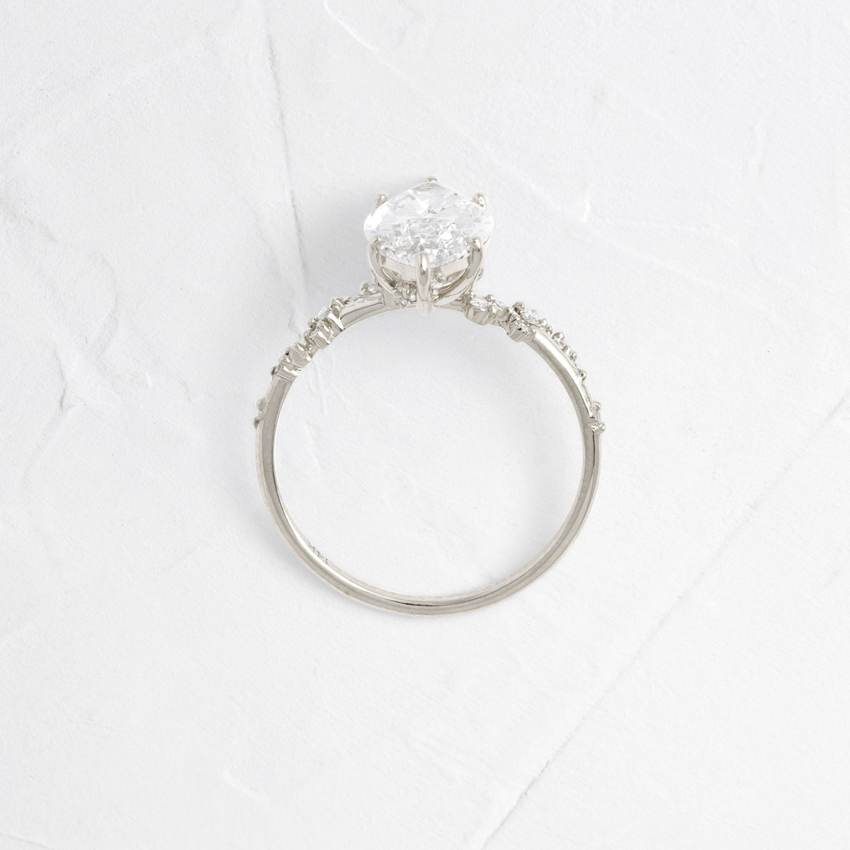Cluster-Marquise Lab Grown Diamond Engagement Ring