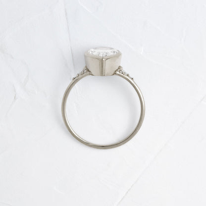 Bezel & Cluster Style-Pear Lab Grown Diamond Engagement Ring