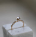 Load image into Gallery viewer, Ethereal Elegance: 0.50 CT Round Lab Grown Diamond Pavé Engagement Ring
