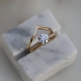 Load image into Gallery viewer, Eternal Elegance: 0.85 CT Round Lab-Grown Diamond Pave Engagement Ring
