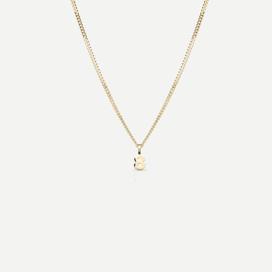 Tiny Numerical Pendant Necklace