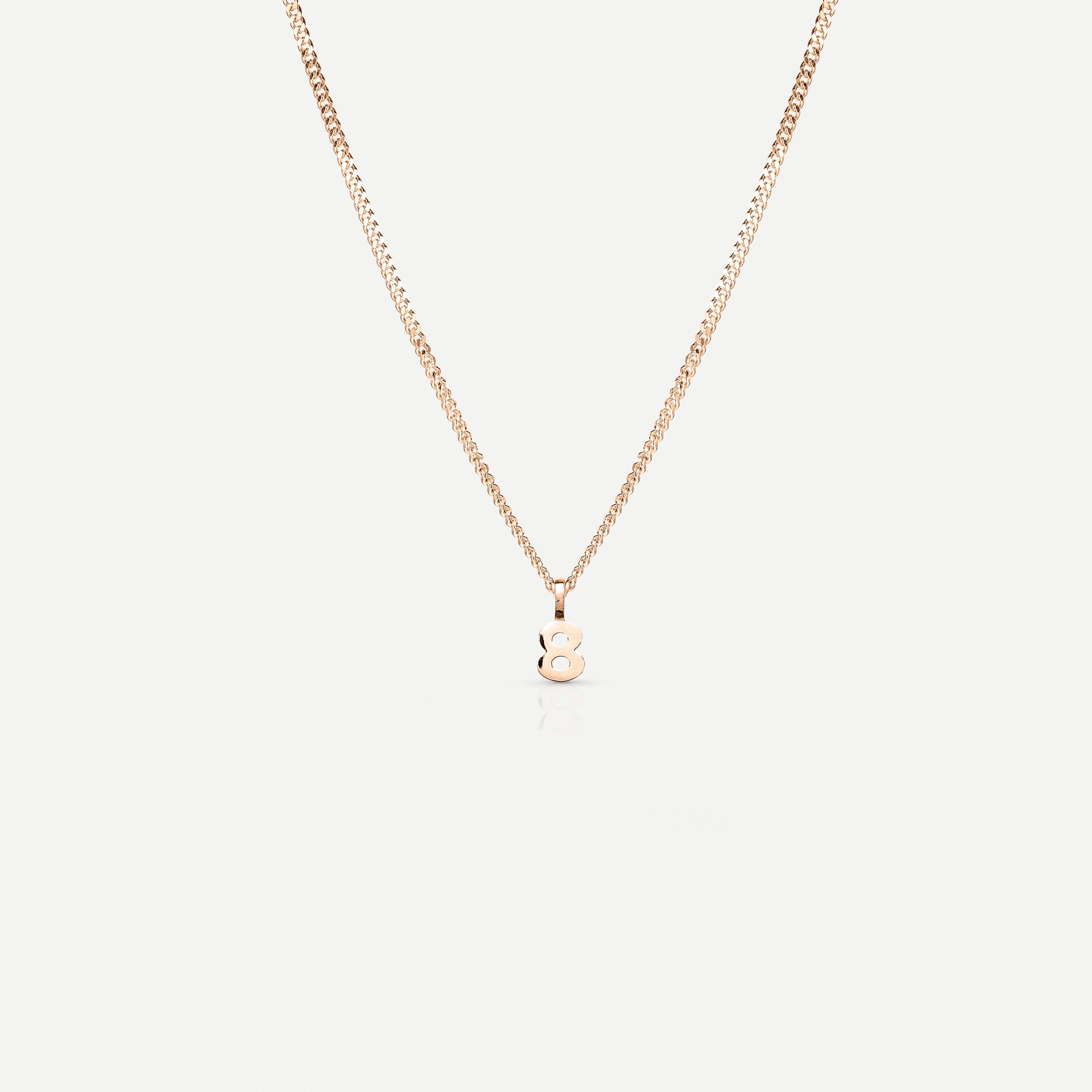 Tiny Numerical Pendant Necklace