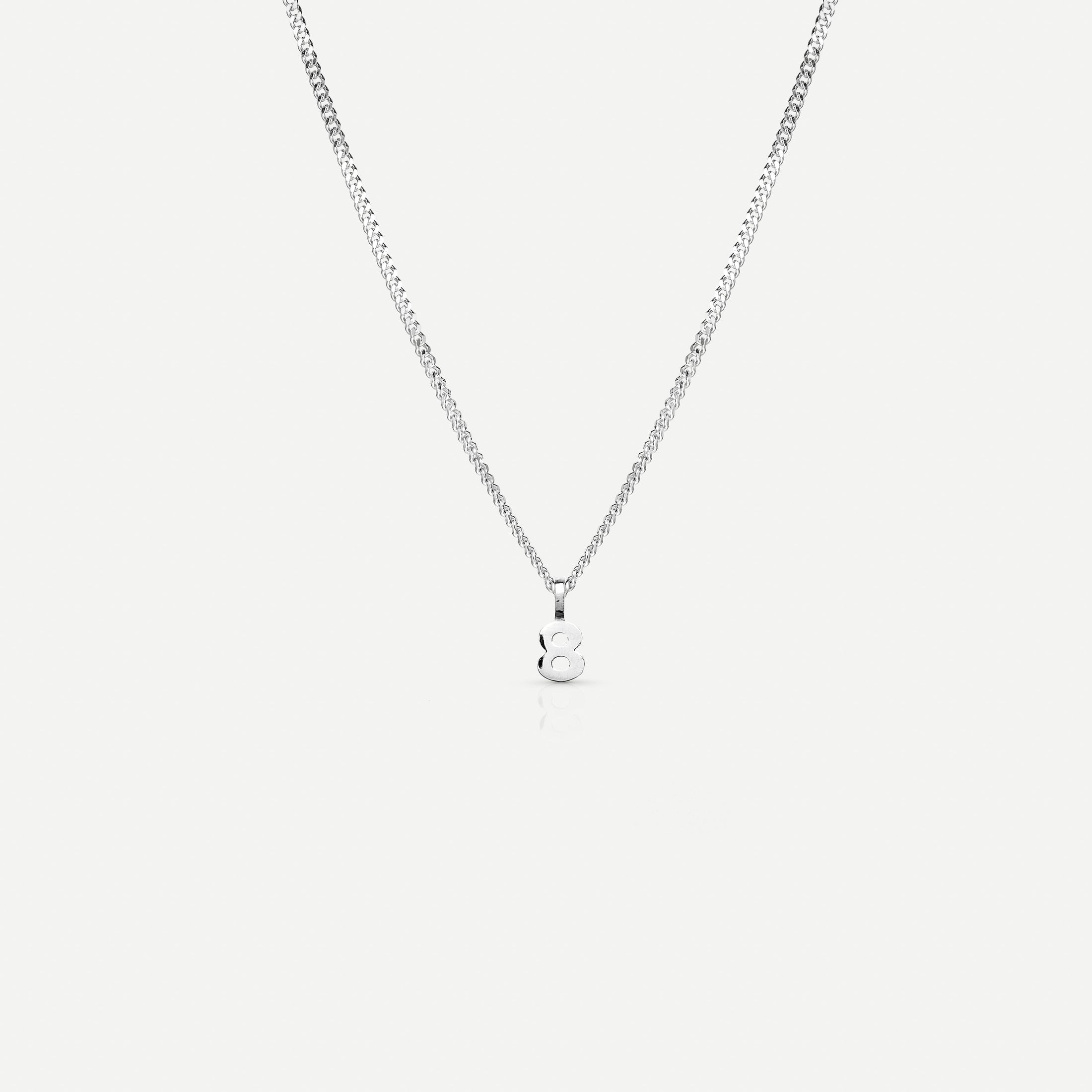 Tiny Numerical Pendant Necklace