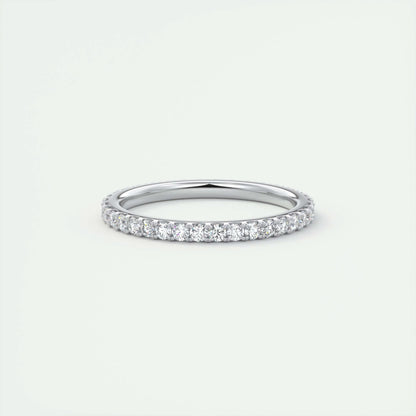 0.74 CT Round Full Eternity CVD EF/VVS Diamond Wedding Band 1
