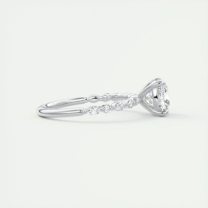 2 CT Cushion Solitaire CVD F/VS1 Diamond Engagement Ring 2