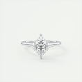 Load image into Gallery viewer, 2.0 CT Princess Cut Lab Grown Diamond East West Solitaire Engagement Ring
