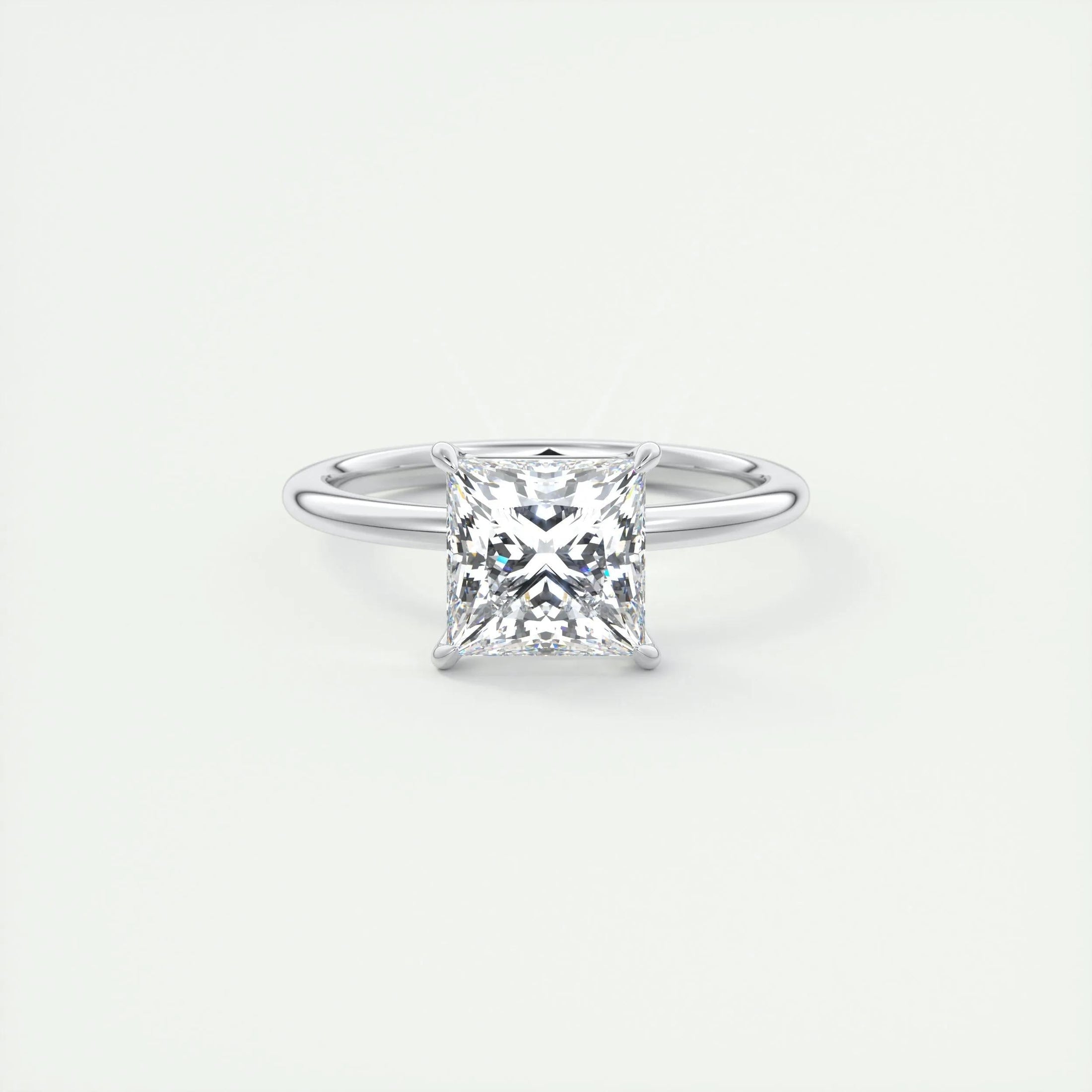 Radiant 2.0 CT Princess Cut Lab Grown Diamond Solitaire Ring