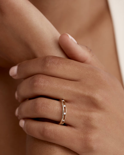 0.50 TCW Round Lab-Grown Diamond Floating Wedding Band 2