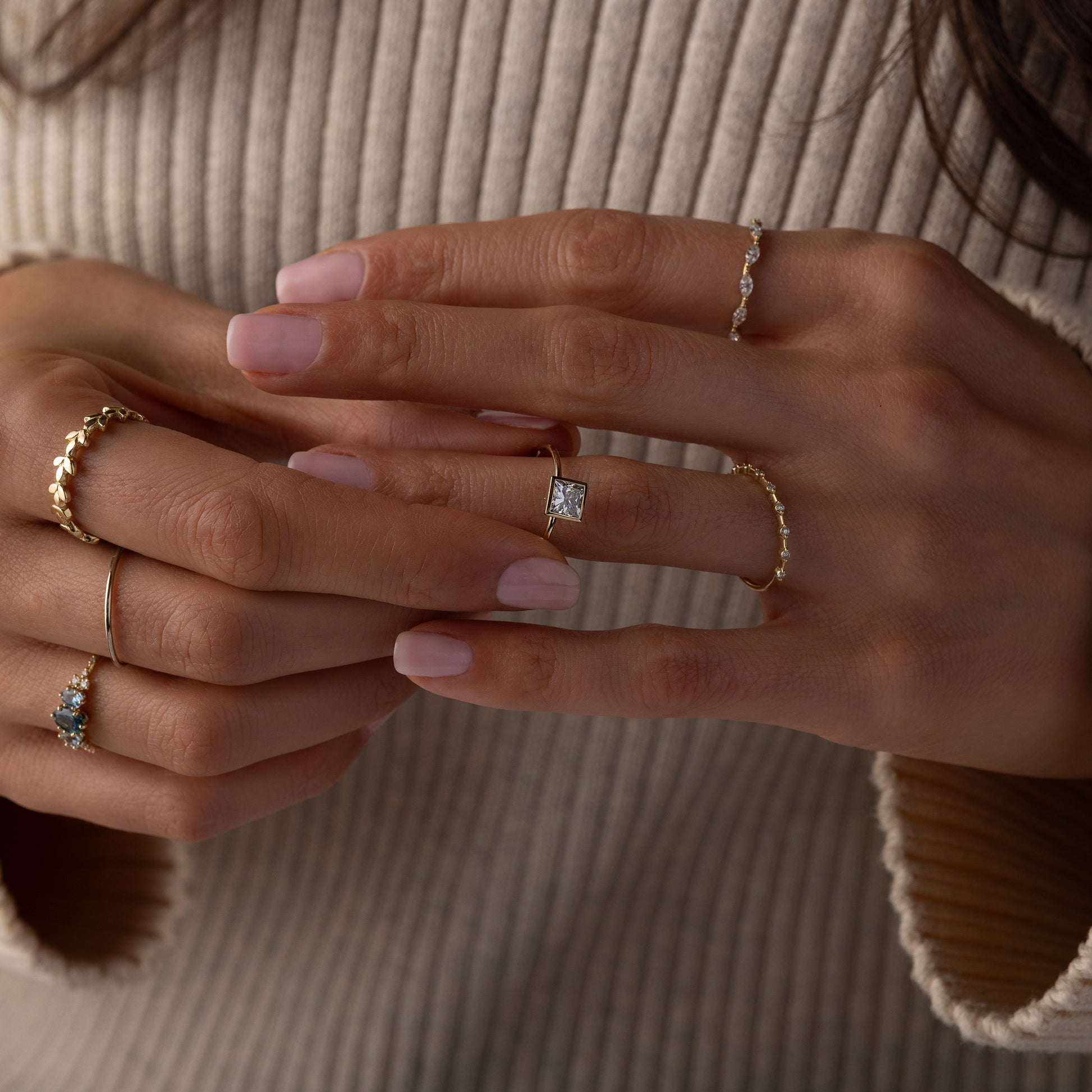Bezel-Princess Lab Grown Diamond Engagement Ring