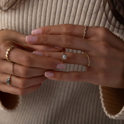 Bezel-Princess Lab Grown Diamond Engagement Ring