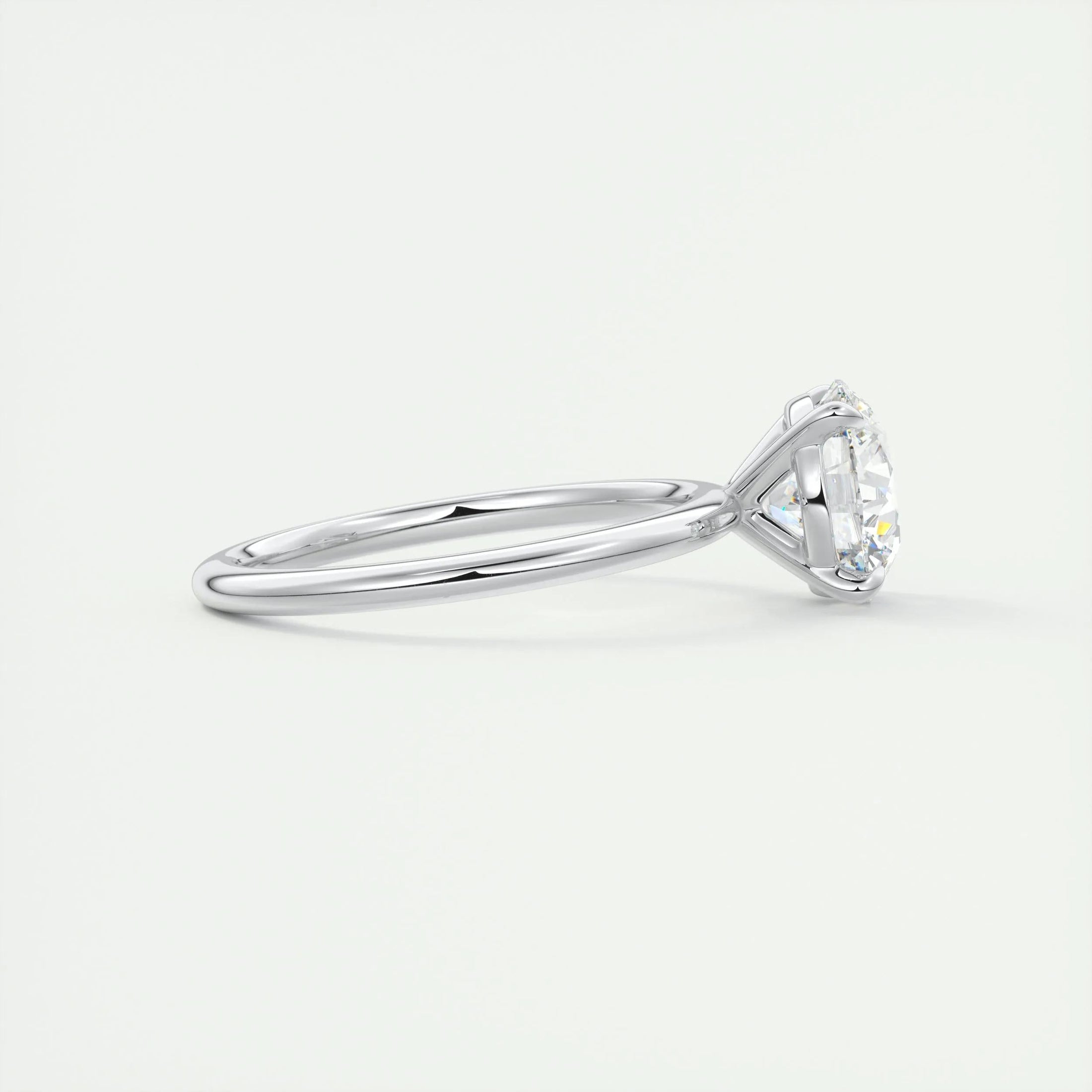 2.0 CT Round Lab Grown Diamond Solitaire Engagement Ring