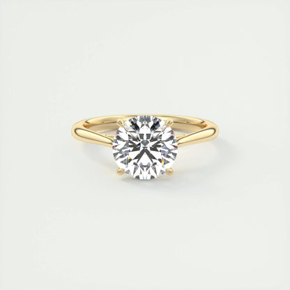 2 CT Round Solitaire CVD F/VS1 Diamond Engagement Ring 8
