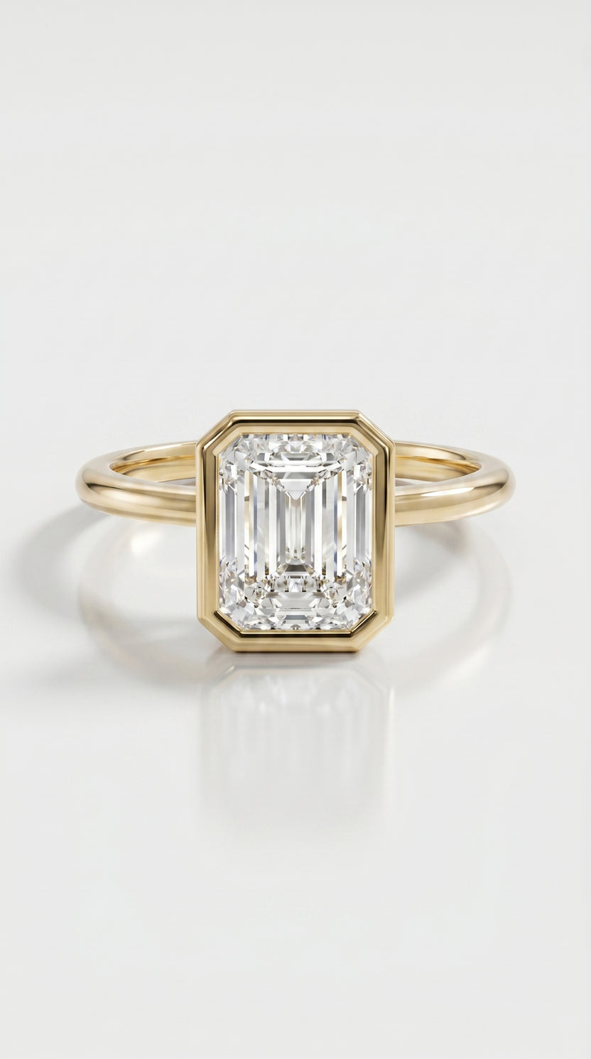 Solitaire Cathedral- 1.8 CT Cushion Lab Grown Diamond Wedding Band