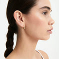 Load image into Gallery viewer, Sleek Gold Elongated Huggie Hoop Earrings
