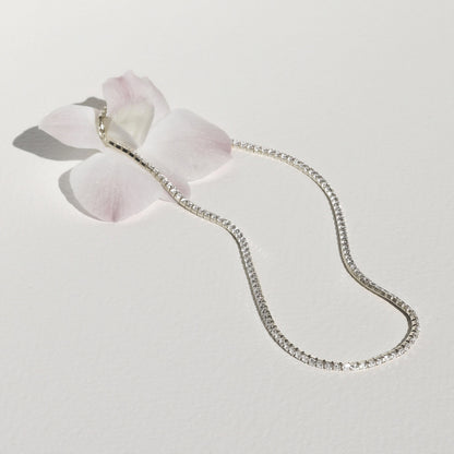 Eternal Elegance: 1 TCW Lab-Grown Round Diamond Tennis Necklace 1