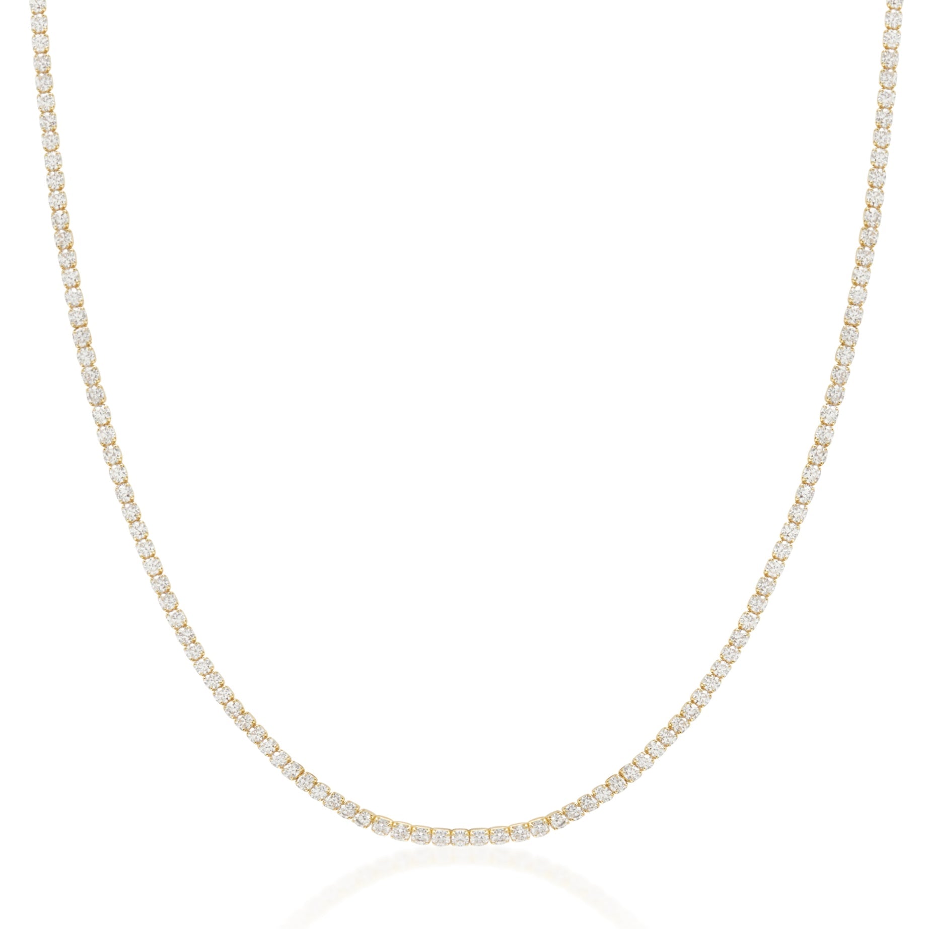 1 TCW Round Cut Lab-Grown Diamond Tennis Necklace