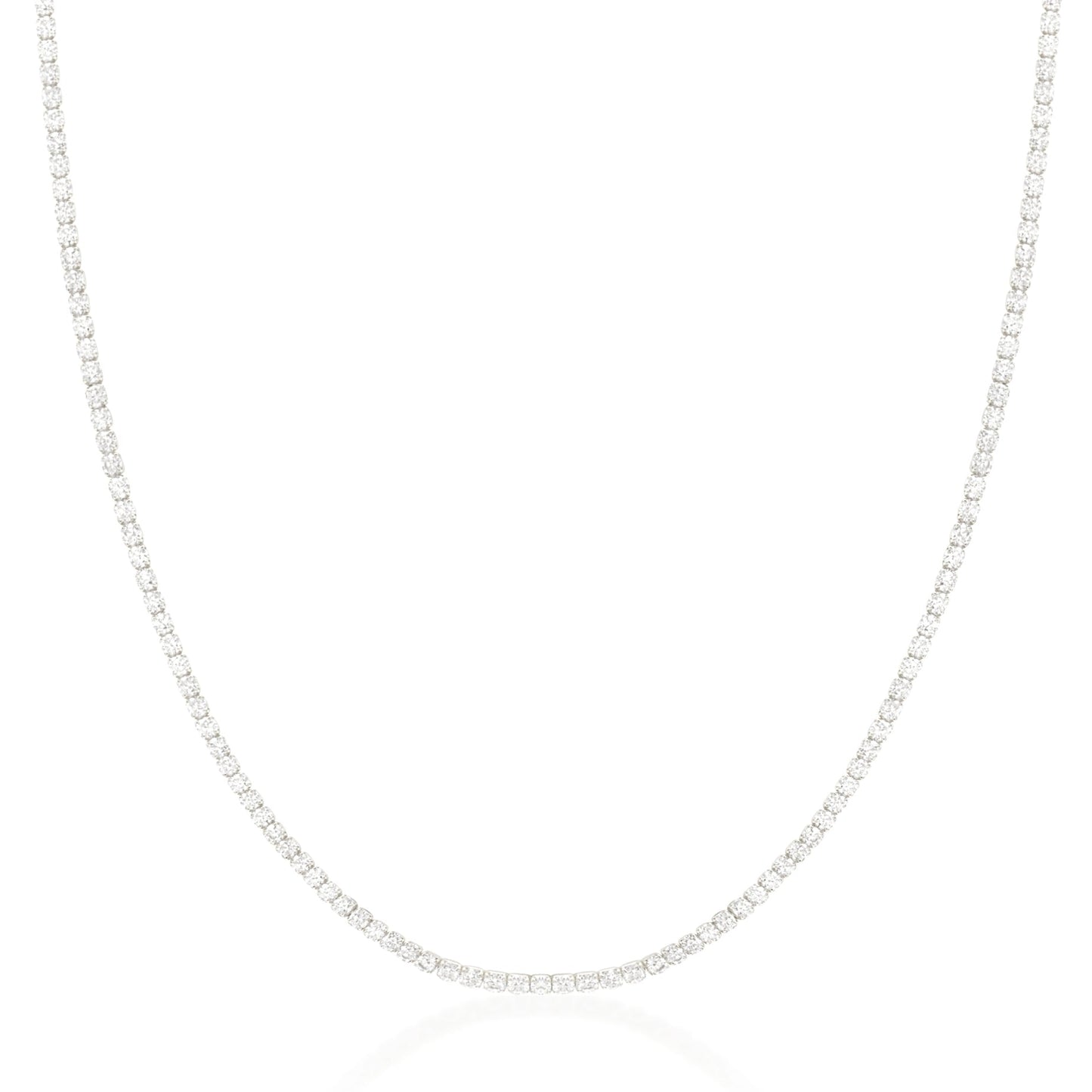 Eternal Elegance: 1 TCW Lab-Grown Round Diamond Tennis Necklace 3