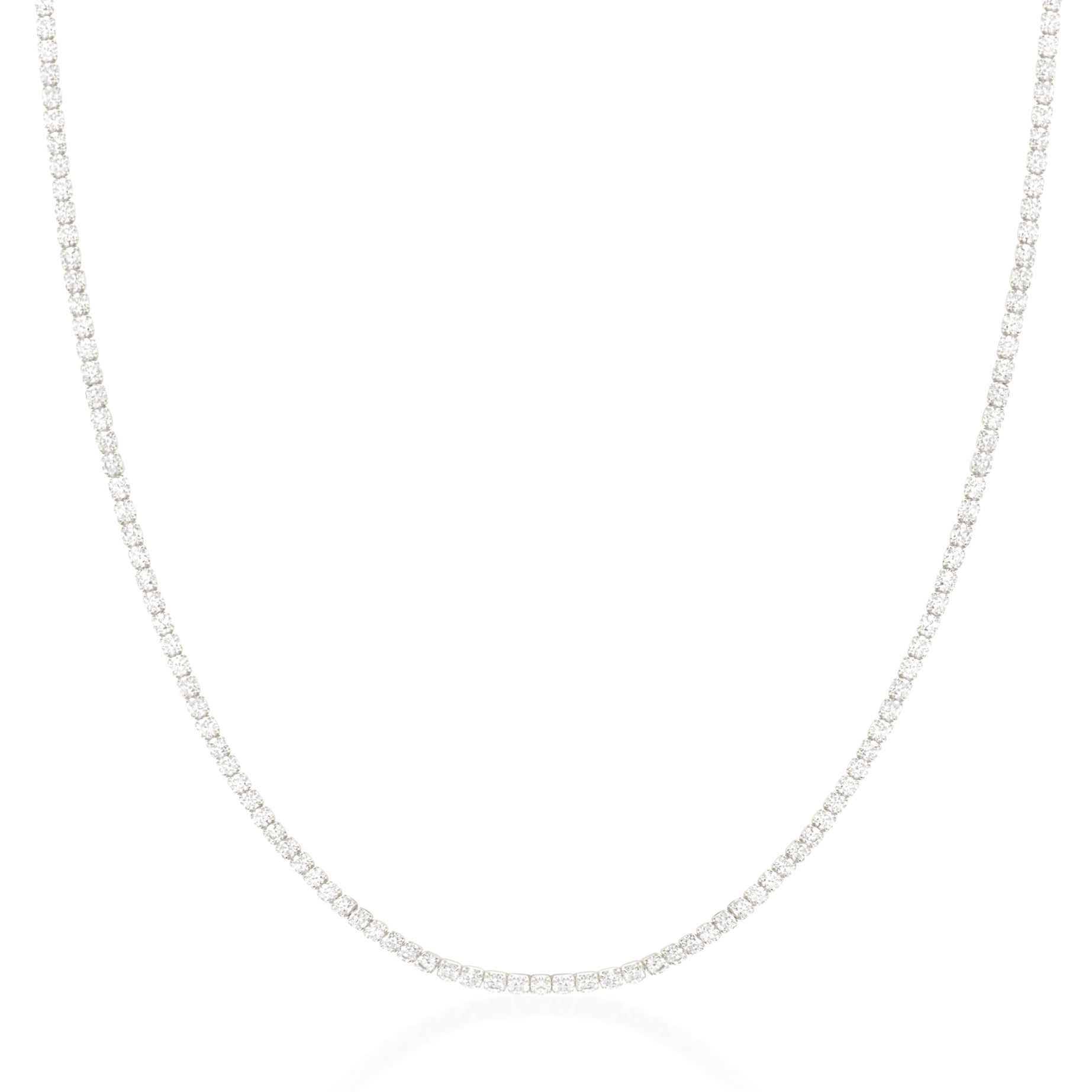 Eternal Elegance: 1 TCW Lab-Grown Round Diamond Tennis Necklace 3