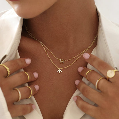 0.07 TCW Round Lab-Grown Diamond Sagittarius Necklace Charm in Gold 4