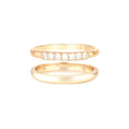 Load image into Gallery viewer, 0.25 TCW Round Lab-Grown Diamond Gold Stackable Wedding Band Set
