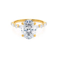 Load image into Gallery viewer, 0.90 CT Oval Lab Grown Diamond Engagement Ring With Pave Setting
