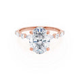 Load image into Gallery viewer, 0.90 CT Oval Lab Grown Diamond Pave Engagement Ring
