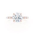 Load image into Gallery viewer, 1.0 CT Round Lab-Grown Diamond Pave Engagement Ring
