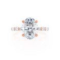 Load image into Gallery viewer, 0.90 CT Oval Lab Grown Diamond Pave Engagement Ring
