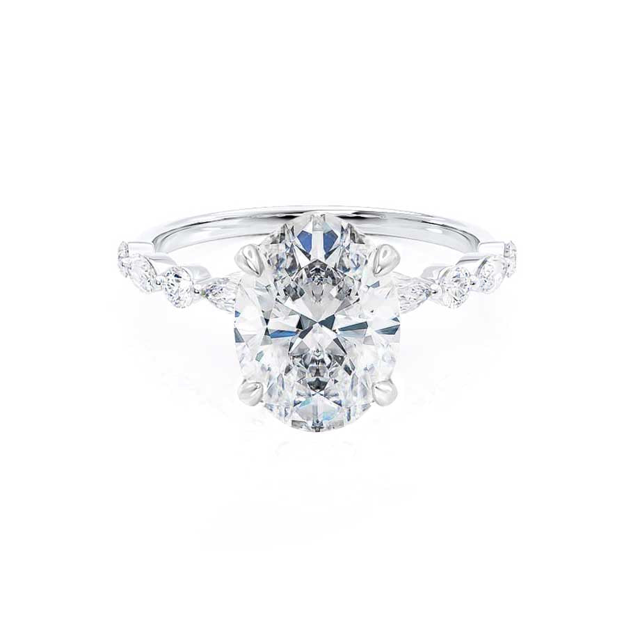 Eternal Sparkle: 0.90 CT Oval Lab-Grown Diamond Pave Engagement Ring